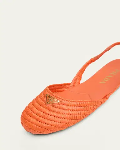 Prada 5mm Raffia Slingback Flats | Thumbnail 7 Prada 5mm Raffia Slingback Flats | Thumbnail 7