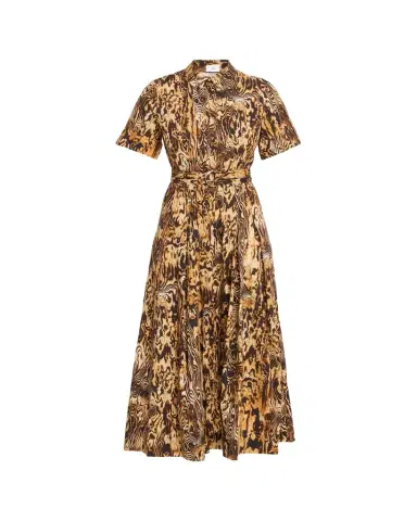 Adam Lippes Leighton Animal-Print Belted Midi Shirtdress | Thumbnail 1 Adam Lippes Leighton Animal-Print Belted Midi Shirtdress | Thumbnail 1