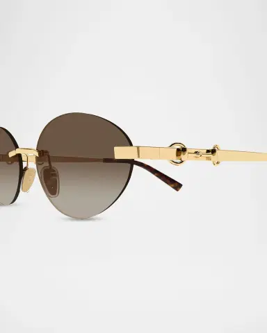 Gucci 58mm Metal & Acetate Oval Sunglasses | Thumbnail 5 Gucci 58mm Metal & Acetate Oval Sunglasses | Thumbnail 5
