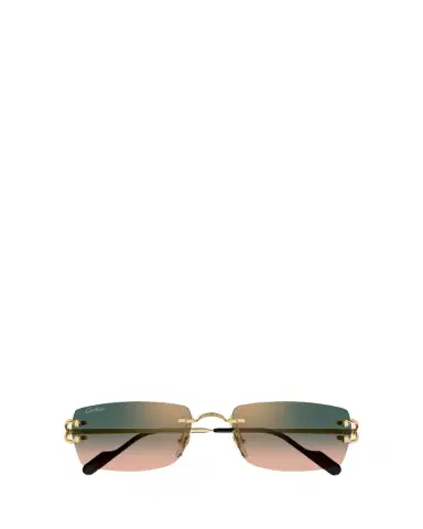 Cartier Men's C-Hinge Metal and Nylon Rectangle Sunglasses | Thumbnail 1 Cartier Men's C-Hinge Metal and Nylon Rectangle Sunglasses | Thumbnail 1