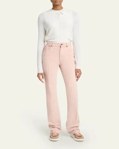 Chloé Pointelle Knit Crewneck Cardigan | Thumbnail 2 Chloé Pointelle Knit Crewneck Cardigan | Thumbnail 2