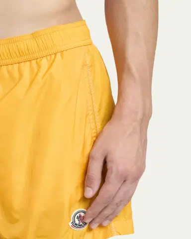 Moncler Men's Nylon Logo Swim Trunks | Thumbnail 5 Moncler Men's Nylon Logo Swim Trunks | Thumbnail 5