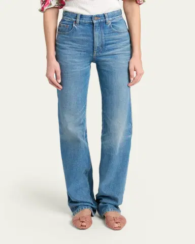 Chloé High-Rise Slim-Leg Denim Trousers | Thumbnail 4 Chloé High-Rise Slim-Leg Denim Trousers | Thumbnail 4