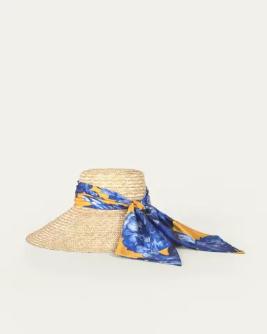 Eugenia Kim Mirabel Wide-Brim Straw Sun Hat with Scarf | Thumbnail 2 Eugenia Kim Mirabel Wide-Brim Straw Sun Hat with Scarf | Thumbnail 2