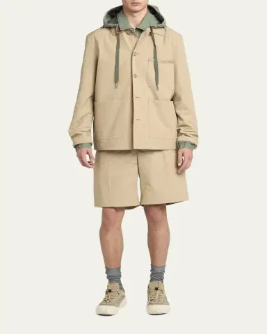 Moncler Men's Nanav Seersucker Shirt Jacket | Thumbnail 2 Moncler Men's Nanav Seersucker Shirt Jacket | Thumbnail 2