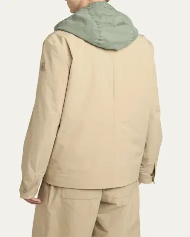 Moncler Men's Nanav Seersucker Shirt Jacket | Thumbnail 3 Moncler Men's Nanav Seersucker Shirt Jacket | Thumbnail 3