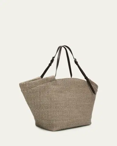 Brunello Cucinelli Large Raffia Tote Bag | Thumbnail 3 Brunello Cucinelli Large Raffia Tote Bag | Thumbnail 3