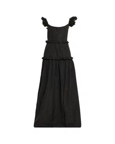 Markarian Arabella Ruffle Sleeveless Check Jacquard Gown | Thumbnail 1 Markarian Arabella Ruffle Sleeveless Check Jacquard Gown | Thumbnail 1