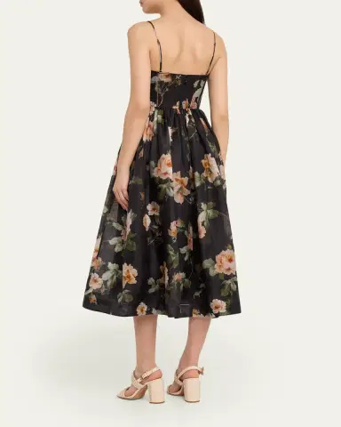 Zimmermann Luna Corset Midi Dress | Thumbnail 3 Zimmermann Luna Corset Midi Dress | Thumbnail 3