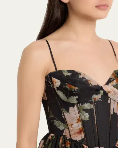 Zimmermann Luna Corset Midi Dress | Thumbnail 5 Zimmermann Luna Corset Midi Dress | Thumbnail 5
