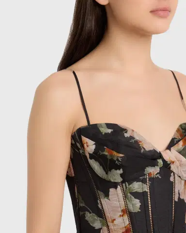 Zimmermann Luna Corset Midi Dress | Thumbnail 9 Zimmermann Luna Corset Midi Dress | Thumbnail 9