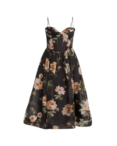 Zimmermann Luna Corset Midi Dress | Thumbnail 1 Zimmermann Luna Corset Midi Dress | Thumbnail 1