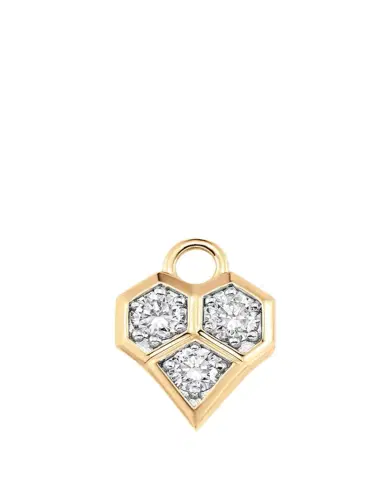 Sara Weinstock Honey Comb 18K Gold & Diamond Pendant Charm | Thumbnail 1 Sara Weinstock Honey Comb 18K Gold & Diamond Pendant Charm | Thumbnail 1