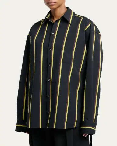 Proenza Schouler Alia Stripe Button-Front Top | Thumbnail 4 Proenza Schouler Alia Stripe Button-Front Top | Thumbnail 4