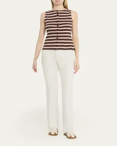 Veronica Beard Uma Stripe Rib-Knit Vest | Thumbnail 2 Veronica Beard Uma Stripe Rib-Knit Vest | Thumbnail 2