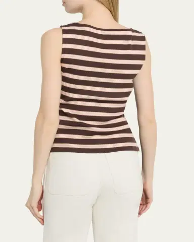 Veronica Beard Uma Stripe Rib-Knit Vest | Thumbnail 3 Veronica Beard Uma Stripe Rib-Knit Vest | Thumbnail 3