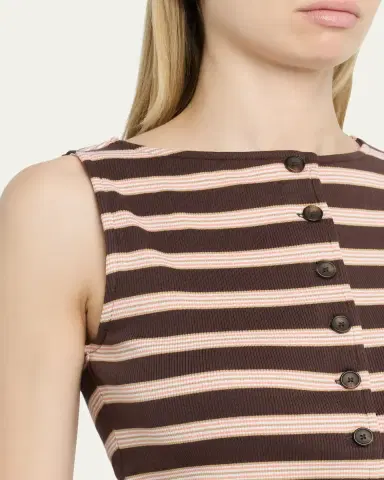 Veronica Beard Uma Stripe Rib-Knit Vest | Thumbnail 5 Veronica Beard Uma Stripe Rib-Knit Vest | Thumbnail 5