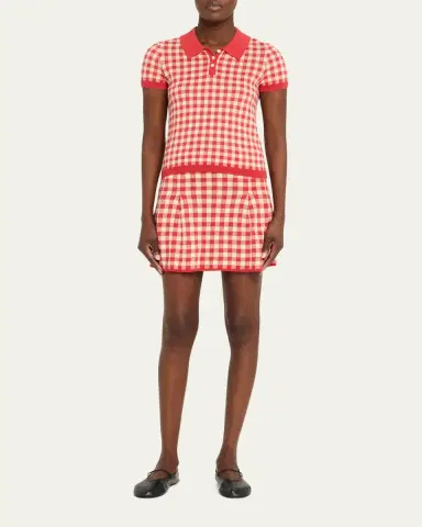 Guest In Residence Gingham Pleated Mini Skirt | Thumbnail 2 Guest In Residence Gingham Pleated Mini Skirt | Thumbnail 2