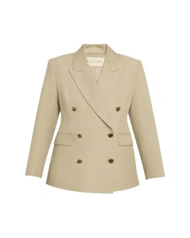 Heirlome Estelle Double-Breasted Blazer in Linen | Thumbnail 1 Heirlome Estelle Double-Breasted Blazer in Linen | Thumbnail 1