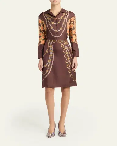 Versace Printed Silk Twill Pencil Skirt | Thumbnail 2 Versace Printed Silk Twill Pencil Skirt | Thumbnail 2