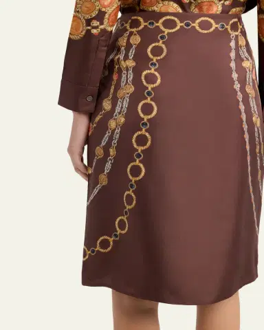 Versace Printed Silk Twill Pencil Skirt | Thumbnail 5 Versace Printed Silk Twill Pencil Skirt | Thumbnail 5