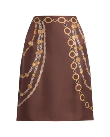 Versace Printed Silk Twill Pencil Skirt | Thumbnail 1 Versace Printed Silk Twill Pencil Skirt | Thumbnail 1