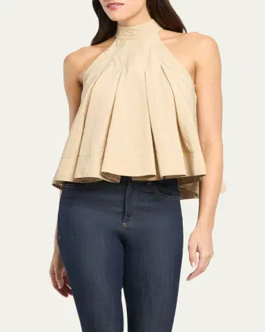 Cinq a Sept Jagger High-Neck Taffeta Blouse | Thumbnail 3 Cinq a Sept Jagger High-Neck Taffeta Blouse | Thumbnail 3
