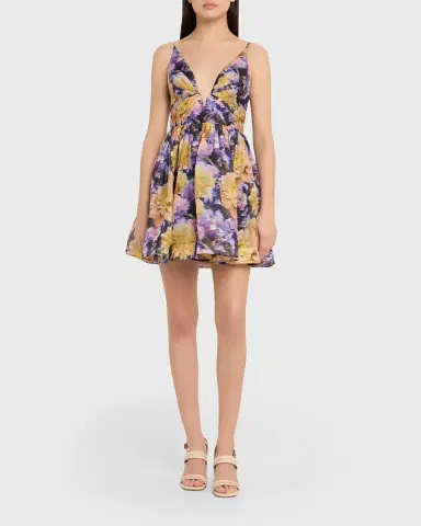 Zimmermann Luna V-Neck Mini Dress | Thumbnail 6 Zimmermann Luna V-Neck Mini Dress | Thumbnail 6