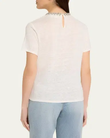 Zimmermann Embellished Short-Sleeve Tee | Thumbnail 3 Zimmermann Embellished Short-Sleeve Tee | Thumbnail 3