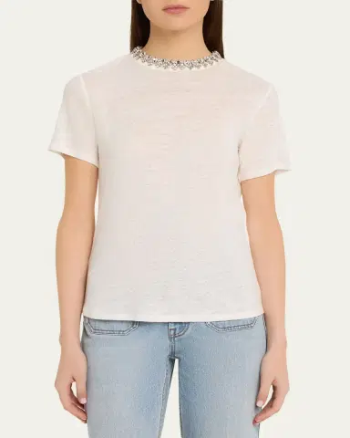 Zimmermann Embellished Short-Sleeve Tee | Thumbnail 4 Zimmermann Embellished Short-Sleeve Tee | Thumbnail 4