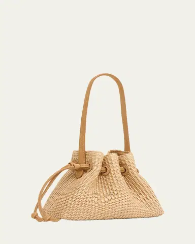 Mansur Gavriel Drawstring Raffia Pouch Bag | Thumbnail 2 Mansur Gavriel Drawstring Raffia Pouch Bag | Thumbnail 2