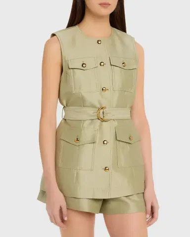 Zimmermann Luna Wool Silk Utility Vest | Thumbnail 10 Zimmermann Luna Wool Silk Utility Vest | Thumbnail 10