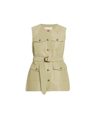 Zimmermann Luna Wool Silk Utility Vest | Thumbnail 1 Zimmermann Luna Wool Silk Utility Vest | Thumbnail 1