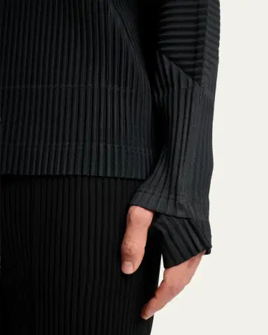 Homme Plissé Issey Miyake Men's Pleated Quarter-Zip Sweater | Thumbnail 5 Homme Plissé Issey Miyake Men's Pleated Quarter-Zip Sweater | Thumbnail 5