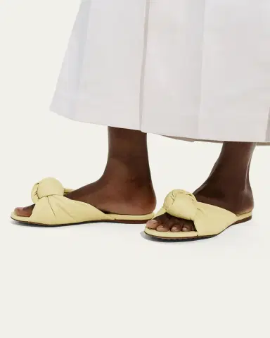 Bottega Veneta Lagoon Nappa Leather Knotted Flat Slide Sandals | Thumbnail 2 Bottega Veneta Lagoon Nappa Leather Knotted Flat Slide Sandals | Thumbnail 2