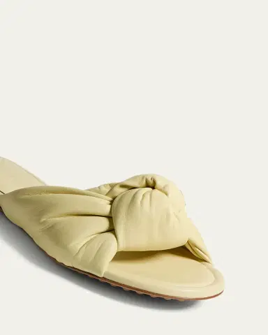 Bottega Veneta Lagoon Nappa Leather Knotted Flat Slide Sandals | Thumbnail 4 Bottega Veneta Lagoon Nappa Leather Knotted Flat Slide Sandals | Thumbnail 4