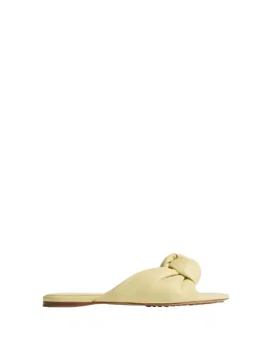 Bottega Veneta Lagoon Nappa Leather Knotted Flat Slide Sandals | Thumbnail 1 Bottega Veneta Lagoon Nappa Leather Knotted Flat Slide Sandals | Thumbnail 1