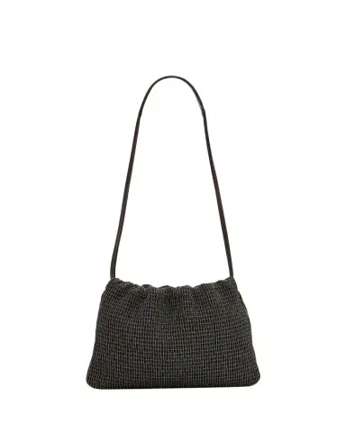 Brunello Cucinelli 3D Monili Net Embroidered Pochette Bag in Riding Leather | Thumbnail 1 Brunello Cucinelli 3D Monili Net Embroidered Pochette Bag in Riding Leather | Thumbnail 1