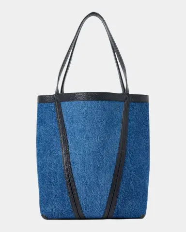 Chloé Spin Medium Tote Bag in Cotton Denim | Thumbnail 4 Chloé Spin Medium Tote Bag in Cotton Denim | Thumbnail 4