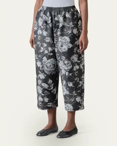 Eskandar Stonewashed Linen Japanese Trousers- Monochrome | Thumbnail 4 Eskandar Stonewashed Linen Japanese Trousers- Monochrome | Thumbnail 4