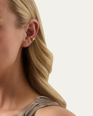 Sara Weinstock Honey Comb 18K Gold & Diamond Ear Cuff | Thumbnail 2 Sara Weinstock Honey Comb 18K Gold & Diamond Ear Cuff | Thumbnail 2