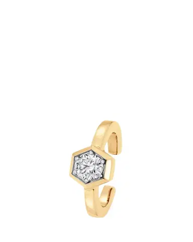 Sara Weinstock Honey Comb 18K Gold & Diamond Ear Cuff | Thumbnail 1 Sara Weinstock Honey Comb 18K Gold & Diamond Ear Cuff | Thumbnail 1