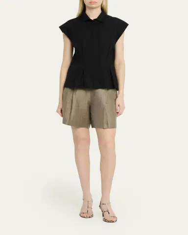 L'AGENCE Hadleigh Long Trouser Shorts | Thumbnail 2 L'AGENCE Hadleigh Long Trouser Shorts | Thumbnail 2