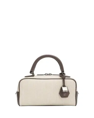 Brunello Cucinelli Explorer Techno Raffia & Leather Crossbody Bag | Thumbnail 1 Brunello Cucinelli Explorer Techno Raffia & Leather Crossbody Bag | Thumbnail 1