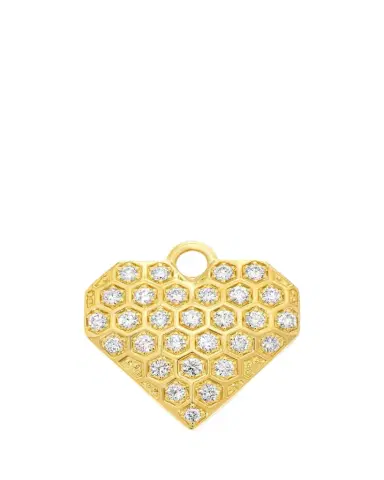 Sara Weinstock SW 18K Gold & Diamond Heart Charm | Thumbnail 1 Sara Weinstock SW 18K Gold & Diamond Heart Charm | Thumbnail 1