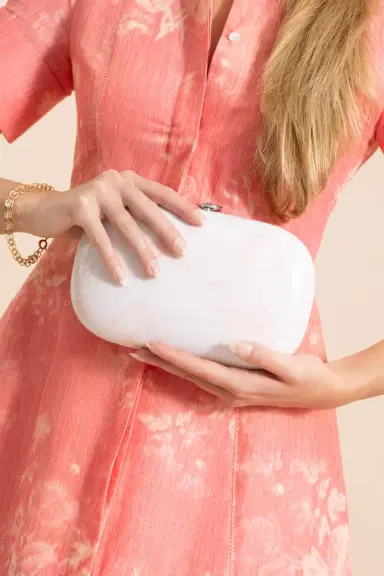 JEFFREY LEVINSON Elina Plus Clutch - Seashell | Thumbnail 3 JEFFREY LEVINSON Elina Plus Clutch - Seashell | Thumbnail 3