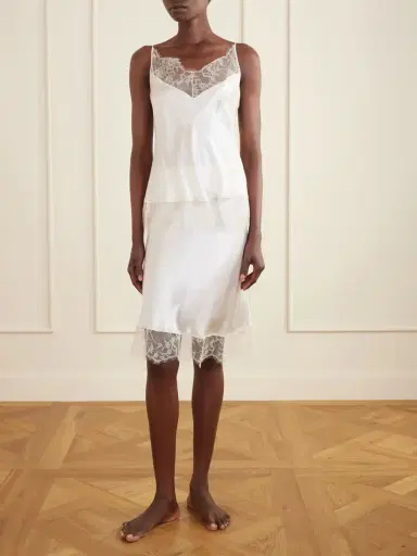 Carine Gilson Lace-trimmed Silk-satin Camisole | Thumbnail 2 Carine Gilson Lace-trimmed Silk-satin Camisole | Thumbnail 2