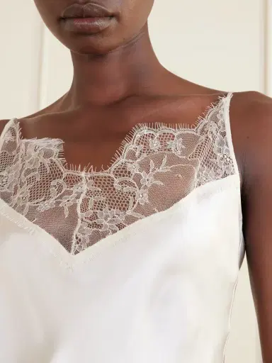 Carine Gilson Lace-trimmed Silk-satin Camisole | Thumbnail 4 Carine Gilson Lace-trimmed Silk-satin Camisole | Thumbnail 4