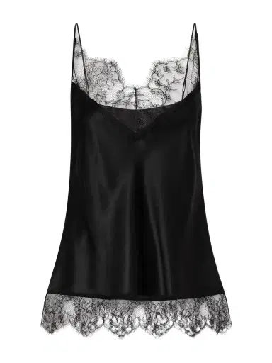 Carine Gilson Lace-trimmed Silk-satin Camisole | Thumbnail 1 Carine Gilson Lace-trimmed Silk-satin Camisole | Thumbnail 1