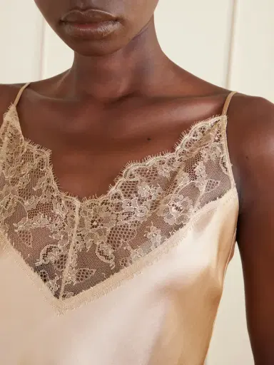 Carine Gilson Lace-trimmed Silk-satin Camisole | Thumbnail 4 Carine Gilson Lace-trimmed Silk-satin Camisole | Thumbnail 4